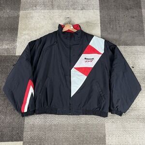 Vintage Team Ford Service/Parts Racing Jacket Mens Size XL Black